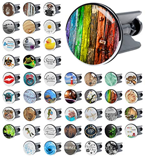 Sanilo Waschbeckenstöpsel, viele schöne Stöpsel für das Waschbecken zur Auswahl, universal mit Motiv (Rainbow)