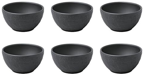 Villeroy & Boch Manufacture Rock 6er Set Dipschälchen schwarz D. 8cm Porzellan