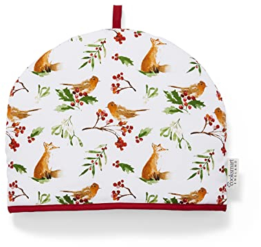 Cooksmart British Designed Christmas Tea Cosy | Xmas Teapot Warmer Suitable For Small, Medium or Large Teapots | Designed by British Designers in the UK - A Winters Tale