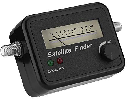 Détecteur de Signal Satellite Numérique, 9502 Satellite Finder Mini Sat Décodeur Récepteur de Signal TV avec écran LCD, avec Fond Noir et Blanc Sat Finder 13-18V DC Satellite Finder