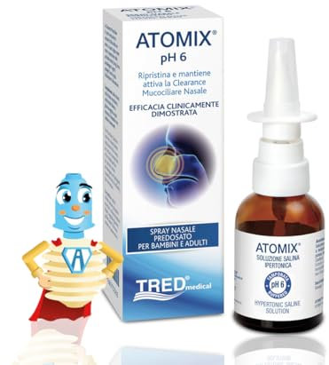 ATOMIX SPRAY SOLUZIONE SALINA IPERTONICA. DECONGESTIONA RICREANDO LE CONDIZIONI PER LA MASSIMA EFFICENZA DEI NOSTRI SISTEMI NATURALI