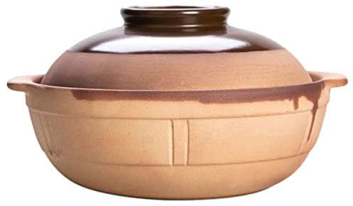 Homoyoyo Casseruola Argilla Pottery Pentola Multifunzionale Per Stufati e Cottura Casa Capacità Per Facile Da Pulire e Maneggiare Design Antiscottatura Con Doppie Maniglie