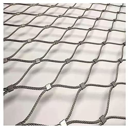 DTVEW 304 Edelstahl-Seilnetz, Multifunktionales Metallgeflecht, Maschendrahtzaun, Gartenzaun, Horizont Geflügelnetz Easy, Beweglicher Begrenzungszaun Ohne Strom(0.8x4m)