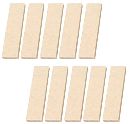 Oshhni 10 Pièces Plaquettes de Frein pour Vélo d'Appartement au Sol Fournitures Durables Pièce de Rechange en Feutre de Laine Étrier Professionnel, Beige