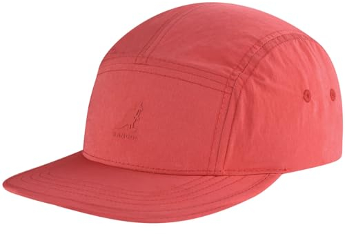 Kangol Soft Touch 5 Panel Cap Basecap Baseballcap Nyloncap Sommercap Damen/Herren - mit Schirm Winter Herbst Frühjahr Sommer Frühling-Sommer Herbst-Winter - One Size Koralle