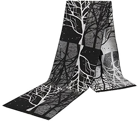 Klassischer Warmer Karierter Herrenschal aus Kaschmir für Herbst und Winter, weicher gestreifter Langer Schal (Farbe: A, Größe: 180 x 30 cm)
