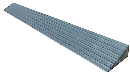 Yqyc Non-Slip Wheelchair Ramp, Portable Threshold Ramp, 2-7cm Rise, For Indoor Or Outdoor, Bathroom, Doorways, Supermarkets Entrance, Garage Entrance (Color : Grå, Size : 100x10x4.5cm)