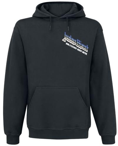 Judas Priest Gradient Logo Heavy Metal Homme Sweat-Shirt à Capuche Noir L