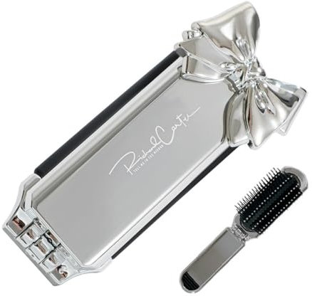 OIGWBPH Spazzola per Capelli da Viaggio con Specchio Pieghevole Mini Spazzola Compatta per Massaggi Strumento di Styling Tascabile per Salle de Gym, Viaggi, Borsa Accessorio delicato per Donna