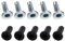 Eisen+Kunststoff, Rollenbuchse Hülse Runde Einsätze: Rollensockelhülsen für Bürostühle, Schreibtischstiefel und Möbel, Kappen-Sockel-Einsätze für Greifring-Rollen und Lenkrollen