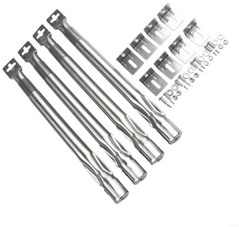 Juego de quemadores de barbacoa de acero inoxidable con cuatro quemadores ajustables para parrillas de gas