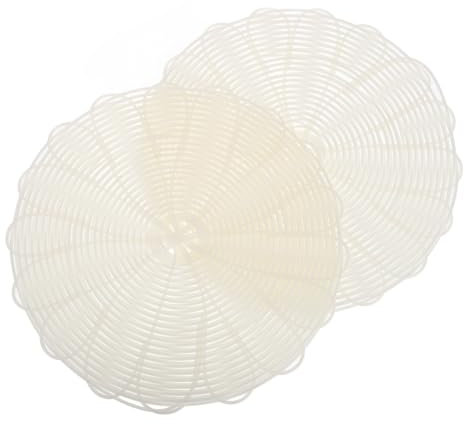 PHENOFICE 2 Alfombrillas Reutilizables para Cocinar al Vapor Cesta de Ratán Malla Antiadherente para Cocinar al Vapor Alimentos Tradicionales