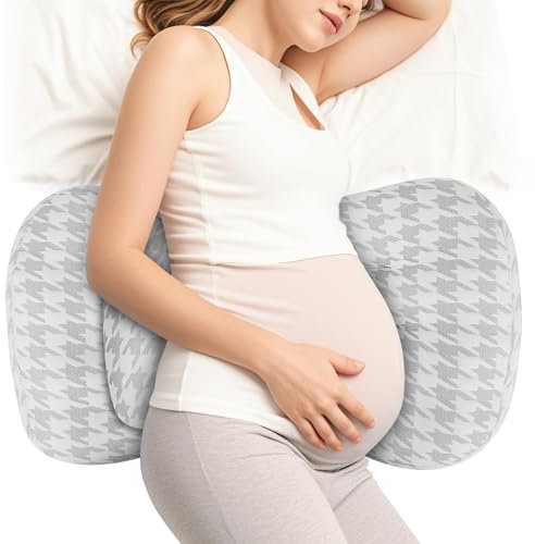 Pregnancy Pillows for Sleeping Memory Foam Pregnancy Pillow with Adjustable Strap for Side Sleeper, Maternity Pillow Support for Back, Belly, Hips for Pregnant Women, Portable Travel Wedge Pillow