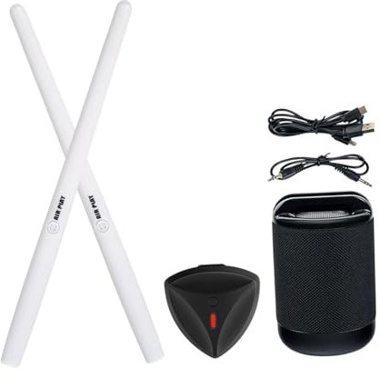 Harilla Elektronisches Schlagzeug-Set mit Trommelstöcken, Geschenk, tragbar, leicht, leise, Lufttrommel-Set mit Pedalen für Erwachsene, Kinder, Kinder