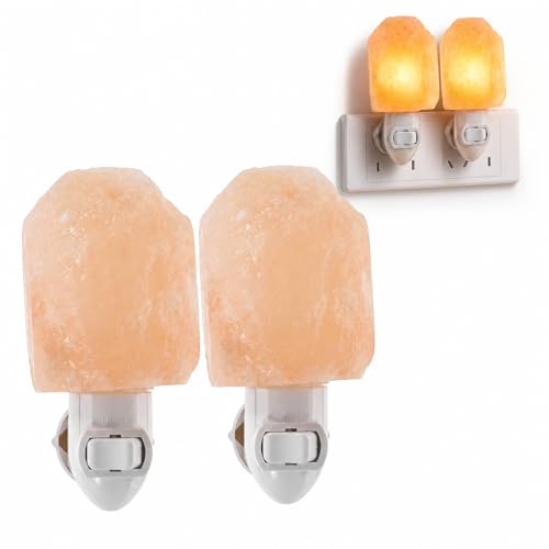 STOBOK 2Stücke Kleines Salznachtlicht Für Schlafzimmer Und Badezimmer Wandlicht Mit Eu Stecker Minimalistische LED Lampe Sanftes Licht Für Babyzimmer Zur Dekoration