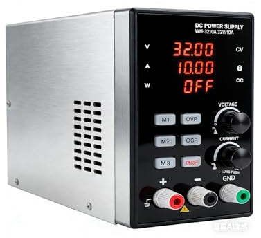 Adjustable DC Power Supply, 320W Bench Power Supply with 3 Memory Presets, OVP/OCP Protection, Precision Digital Knob Control, Variable Regulated Power Supply for Electronics Repair & Laboratory Use