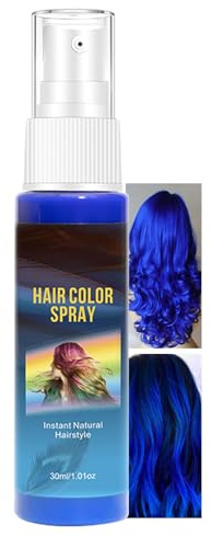 Haarspray Farbe, Blau Temporäre Haarfarbe Spray, Natürliche Blue Haartönung, Auswaschbar Farbiges Haarfarbe, Hair Color Spray, Instant Hair Dye, Haar Colorationen für Karneval Halloween Cosplay Party