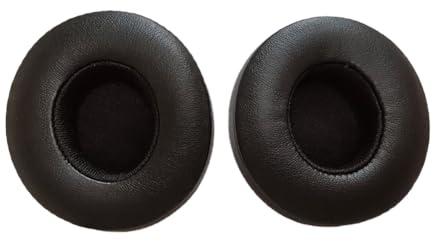 Ersatz Ohrpolster für Beats Solo 2/3 Wireless,Weicherem Leder(Schwarz) | Ersatzpolster für Beats Solo 3/2 Kopfhörer