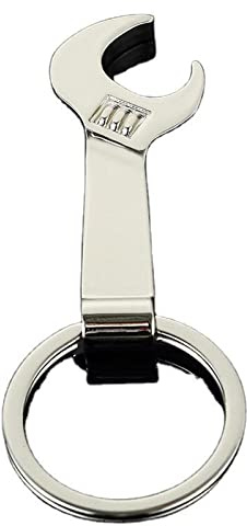 JINGYAN Bottle opener Alloy Key Chain Beer Bottle Opener Creative Wrench Shape Corkscrew Keychain Beer Opening Keychain Key Tag Chain