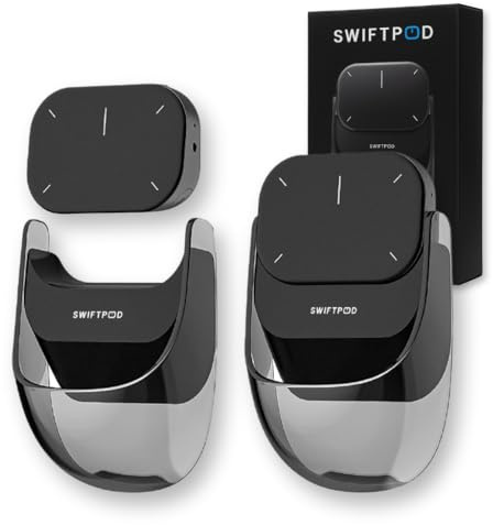 Swiftpod Smart Maus, 3-in-1 Multifunktional mit Touch-Steuerung, Gestensteuerung & Air-Modus – Laser Pointer, Ergonomisch, 30 Tage Akku-Laufzeit, Wireless Präsentationsmaus, Leise, Kabellos (Schwarz)