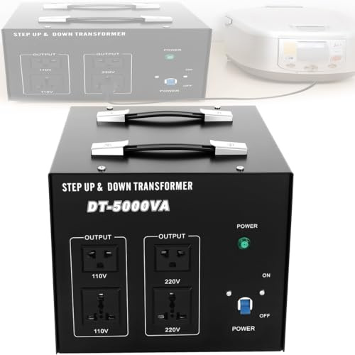 10000VA/8000W/5000VA Step Up & Down Voltage Transformer 110V to 220V 220V to 110V Heavy Duty Power Converter with 4 Outlets Overload/Temperature Protection for Home Travel Industrial Use(ST/DT-5000W)