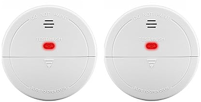 Smart Home WiFi gsm Sistema De Alarma De Seguridad Inalámbrico Antirrobo Detector De Movimiento Puerta Ventana Sensor Cámara IP(Smoke Detectors X2)