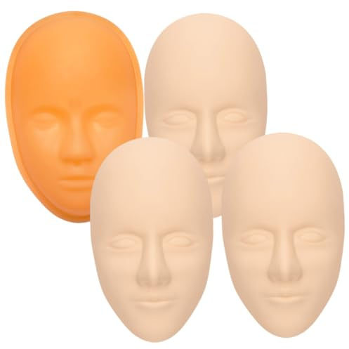 Piel Facial Falsa de Silicona para Práctica de Tatuajes, 1 Set | Tapa Tatuajes, Superficie Lisa y Realista, Uso en Escuelas de Maquillaje y Salón, Plástico y Silicona