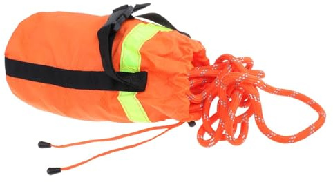 predolo Wurfleine Set mit Wurfsack Reflektierender Schwimmleine Schwimmfähigem Rettungsseil aus Polypropylen Oxford Tasche für Kanufahren Segeln Schwimmen, 21m Seil