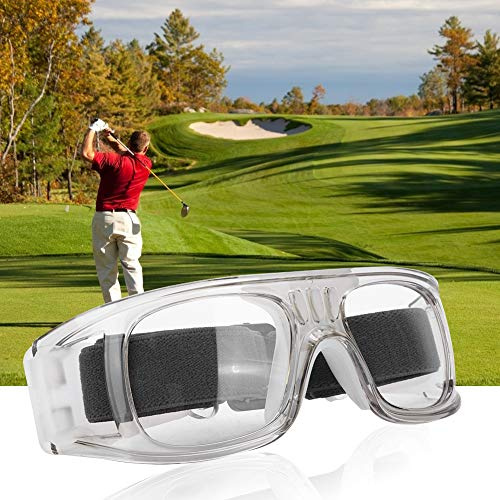 Cryfokt Lunettes de Sport de Protection, Légères, Résistantes aux Chocs, pour Entraînement de Basket-ball, Football, pour Activités de Plein Air (gris transparent)