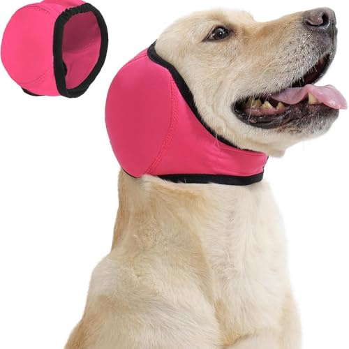 Generic Isolamento acustico per cani con cancellazione del rumore, cuffie antirumore regolabili per cani e gatti di piccola, media e taglia in XL rosa rosso