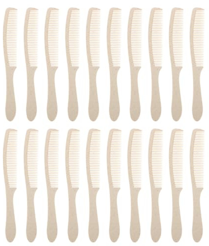 BIUDECO Sets de Peignes Jetables avec Prise Confortable Lot de 50 en Plastique Abs Beige, Mini Taille pour Usage Quotidien et Salon de Coiffure