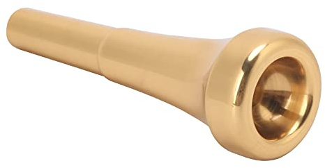 Elprico Embout de Trompette en Laiton, Accessoires de Tons Brillants pour Musiciens et Débutants, Ensemble de Tailles doré 7C/3C (5C)
