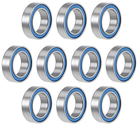 sourcing map 10STK MR117-2RS Kugellager Rillenkugellager Bearing Skateboard | Bearings Rollenlager Skateboard Kugellager Doppelt Abgedichteter Chromstahl Z2 ABEC 7 mm x 11 mm x 3 mm