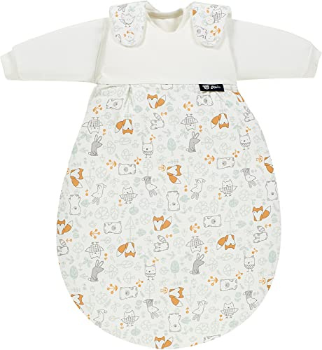 Alvi Baby-Mäxchen 3tlg. Origami 68/74 | Baby Schlafsack Set mit 2.5 TOG, Sommer- und Winterschlafsack sowie mitwachsendem Schlafsystem aus Baumwolle