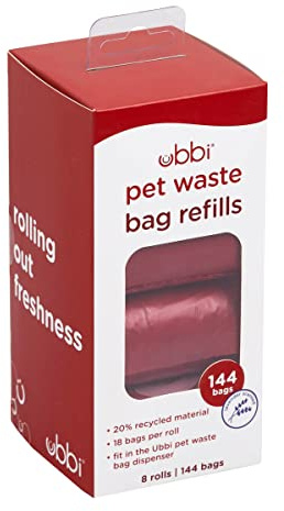 Ubbi On the Go - Dispenser per sacchetti per animali domestici, confezione da 8