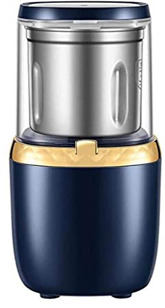 SMSOM Mini caffettiera elettrica, smerigliatrice per spezie, smerigliatrice per Chicchi di caffè, smerigliatrice per caffè Espresso con Lama in Acciaio Inox, Nero