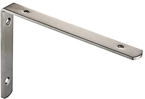 Anawakia Squadra da parete a muro, staffa di fissaggio in acciaio inox da 200 x 140 x 25 mm, spessore 4 mm, staffa di fissaggio con viti, forma a L, supporto angolari dritti (1)