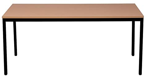 Schrank & Stuhl Schreibtisch – Bürotisch mit Holztischplatte und verstellbaren Füßen, einfache Montage und leicht zu reinigen, 200 x 80 cm, Buche