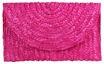 EVEOUT Women's Straw Woven Envelope Clutch Summer Wedding Party Handbag Holiday Purse Bag for Beach Vacation