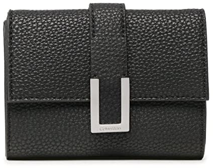 Calvin Klein Damen Geldbeutel Ck Must Plus Trifold Wallet Medium Groß, Schwarz (Ck Black), Einheitsgröße