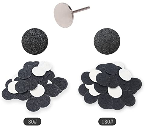 qingmeng 100pcs Feet Grinder Schleifpapier,Ersatz-Schleifpapier,Schleifscheibe Pediküre-Werkzeug Scheiben Pad Hornhaut Entfernung Fußpflege Schleifpapier für Rissige Fersen Harte,Tote Haut(φ25mm)