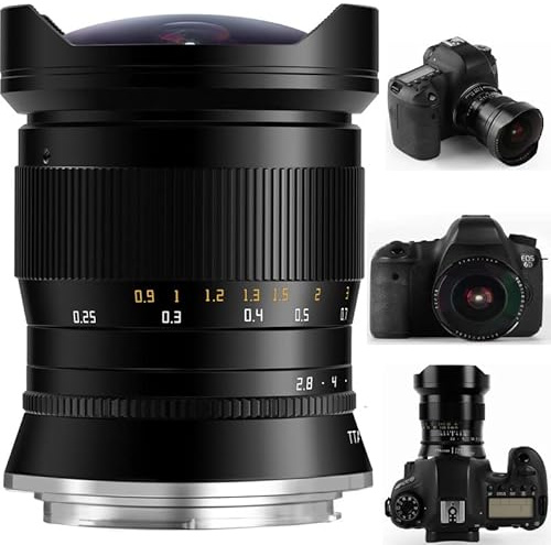 TTArtisan Objectif F2.8 Full Fame Fisheye 11 mm compatible avec les appareils photo reflex pour Canon EF-Mount EOS-1D X Mark III EOS 5D Mark IV EOS 6D Mark IV et autres appareils photo plein format.