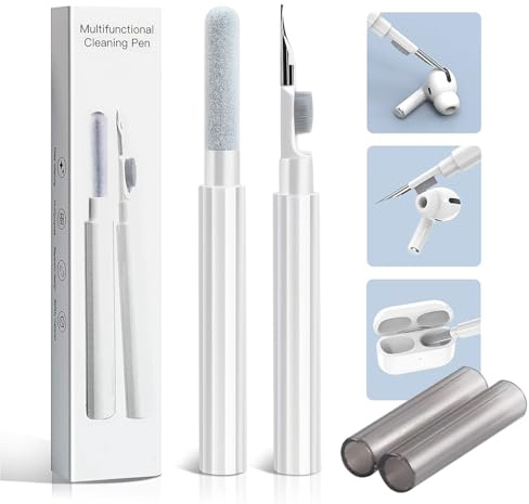 AirPods Reinigungsset Multifunktionaler Airpods Reiniger Ohrhörer Reinigungsstift zur Staubentfernung Kompatibel mit Ohrhörern, AirPods, Kameraobjektiv, Ladehüllen, Tastaturen, Handys