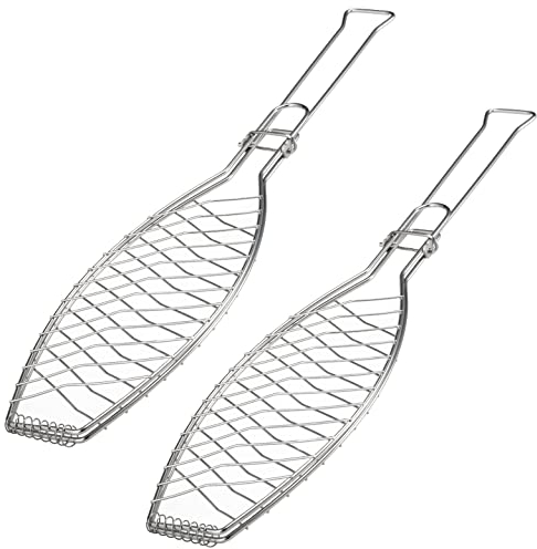 bremermann Fischgriller, klappbarer Griff // Edelstahl // Fischbräter (2er)