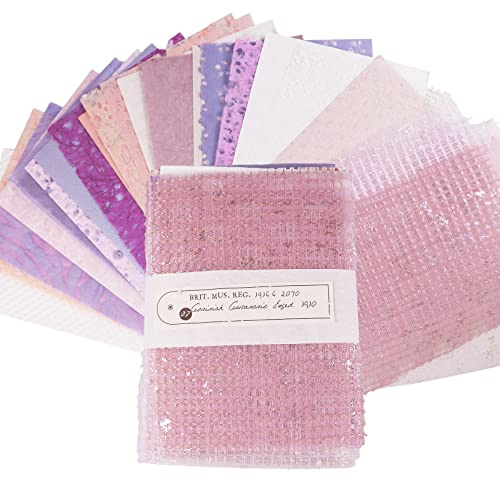 3 x Motivblock 30 Papier Scrapbooking, DIY Handgeschöpftes Deko-Papier für Journaling Zubehör, Dekoratives Bastelpapier, Collage, Kugel, Junk-Journal, Planer (Pulver -8,27 Zoll x 5,91 Zoll)