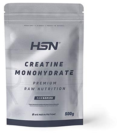 HSN Creatina Monoidrato in Polvere + SHAKER IN ACCIAIO INOX | Senza Gusto 500 g = 143 Dosi per Confezione | 100% Monoidrato di Creatina Micronizzata Massima Purezza Senza Additivi e Priva di Contamina