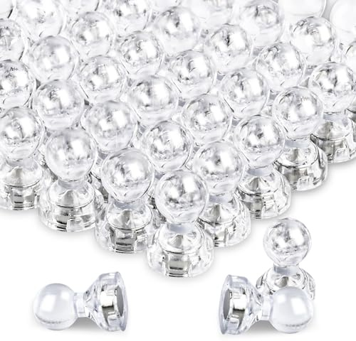 Magnete 50 Stück Kühlschrankmagnete Mini-Magnete Stark für Magnettafel, Office Whiteboard Neodym Magnet Kleine Magnet Multifunktion transparent weiß konische Magnets