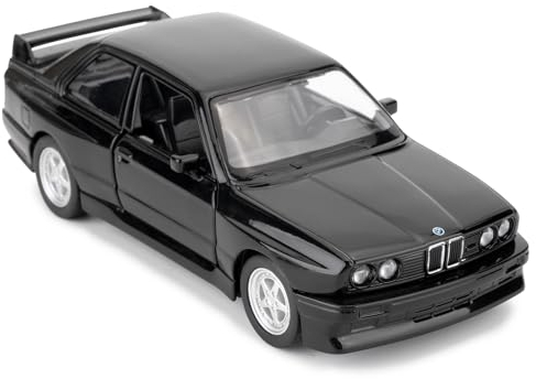 imtfzct 1/36 BMW M3 1987 Casting Modell,Zink Legierung Kinder Spielzeug Auto, Freizeit Auto, Kinder Spielzeug, Geschenk für Jungen und Mädchen(schwarz)