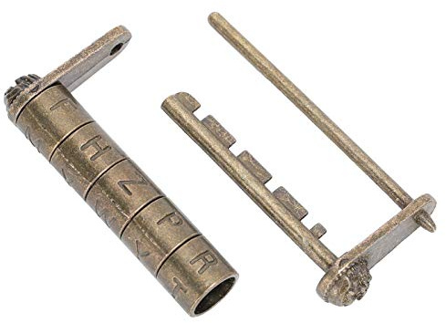 Antique Combination Padlock, Vintage Bronze Zinc Alloy Chinese Style English Letter Password Door Decorative Lock Suitable for Wooden Jewelry Gift Wine Tool Boxes
