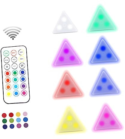 Gadpiparty Touch Sensor Waben Nachtlicht Dekorative Dreieck Led Lampe Farbwechsel Kabellose Schranklampe Mit Magnetbefestigung Für Wohn Und Schlafbereiche